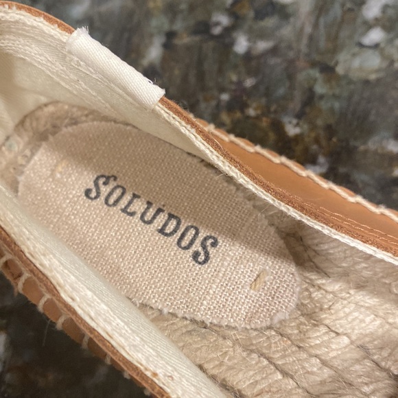 Soludos Leather Platform Espadrille Size 6 (Camel) - Picture 3 of 8